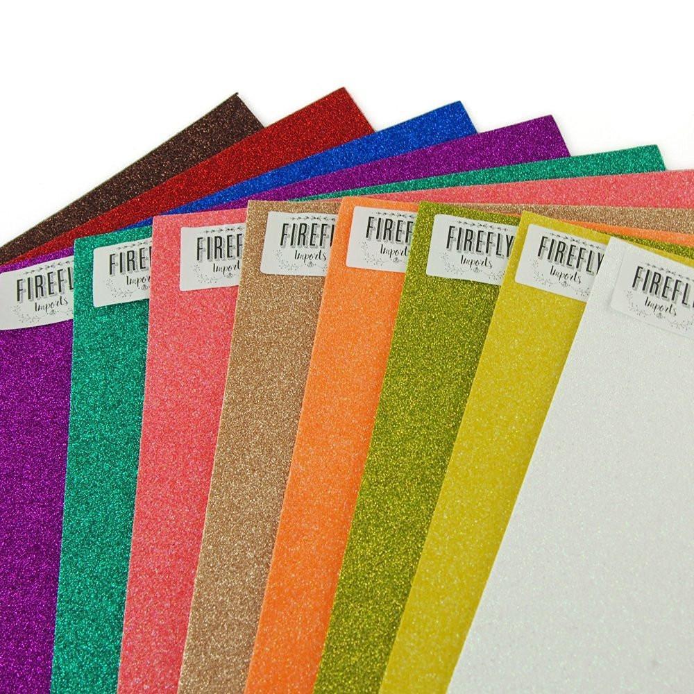 Glitter EVA Foam Sheet, 13-inch X 18-inch, 10-piece 