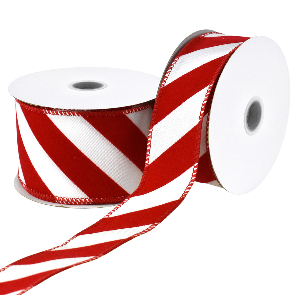 Mesh Velvet Wired Edge Christmas Ribbon, Red/Gold, 2-1/2-Inch, 10-Yard –  Homeford