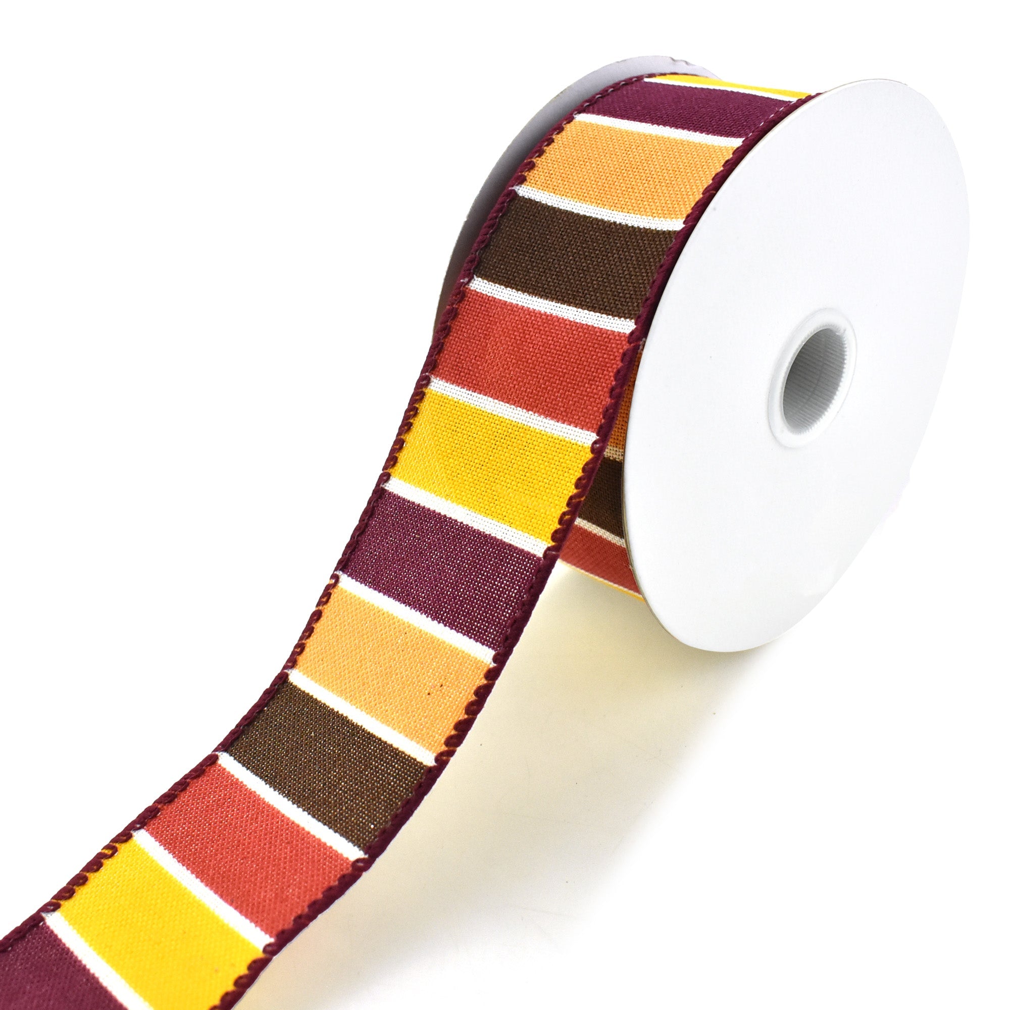 Thick Christmas Stripes Wired Ribbon, 2-1/2-inch, 10-yard 