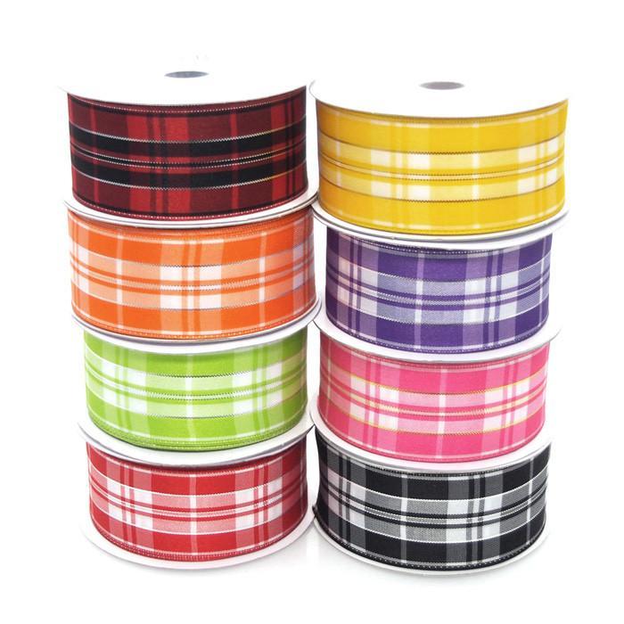 Christmas Plaid Wired Ribbon - ( 1-1/2 Inch