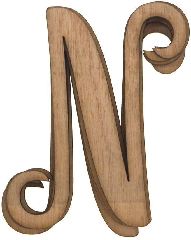 Homeford Pine Wood Beveled Wooden Letter G, Natural, 6-Inch