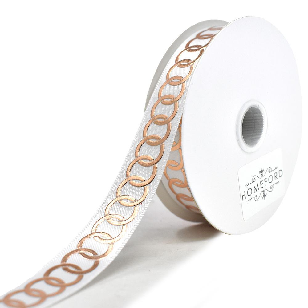 Chain Link Ribbons Metallic Chain Link Accent Ribbon, 5/8-Inch, 10-Yard – Homeford