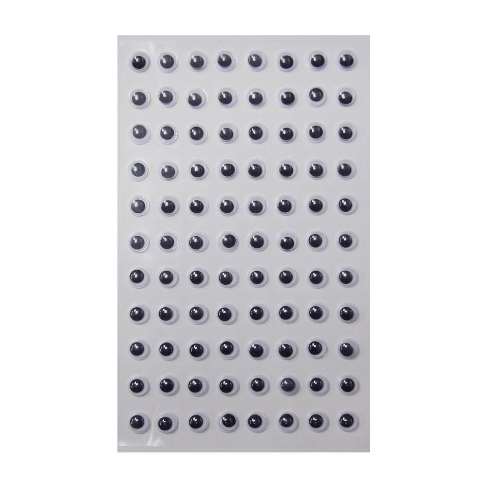 Homeford Small Googly Eyes Self Adhesive Stickers (Black, 1/4-Inch)