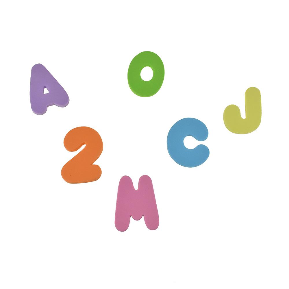 Foam Fun Letter and Number Embellishments, Assorted Sizes, 36-Piece Pastel