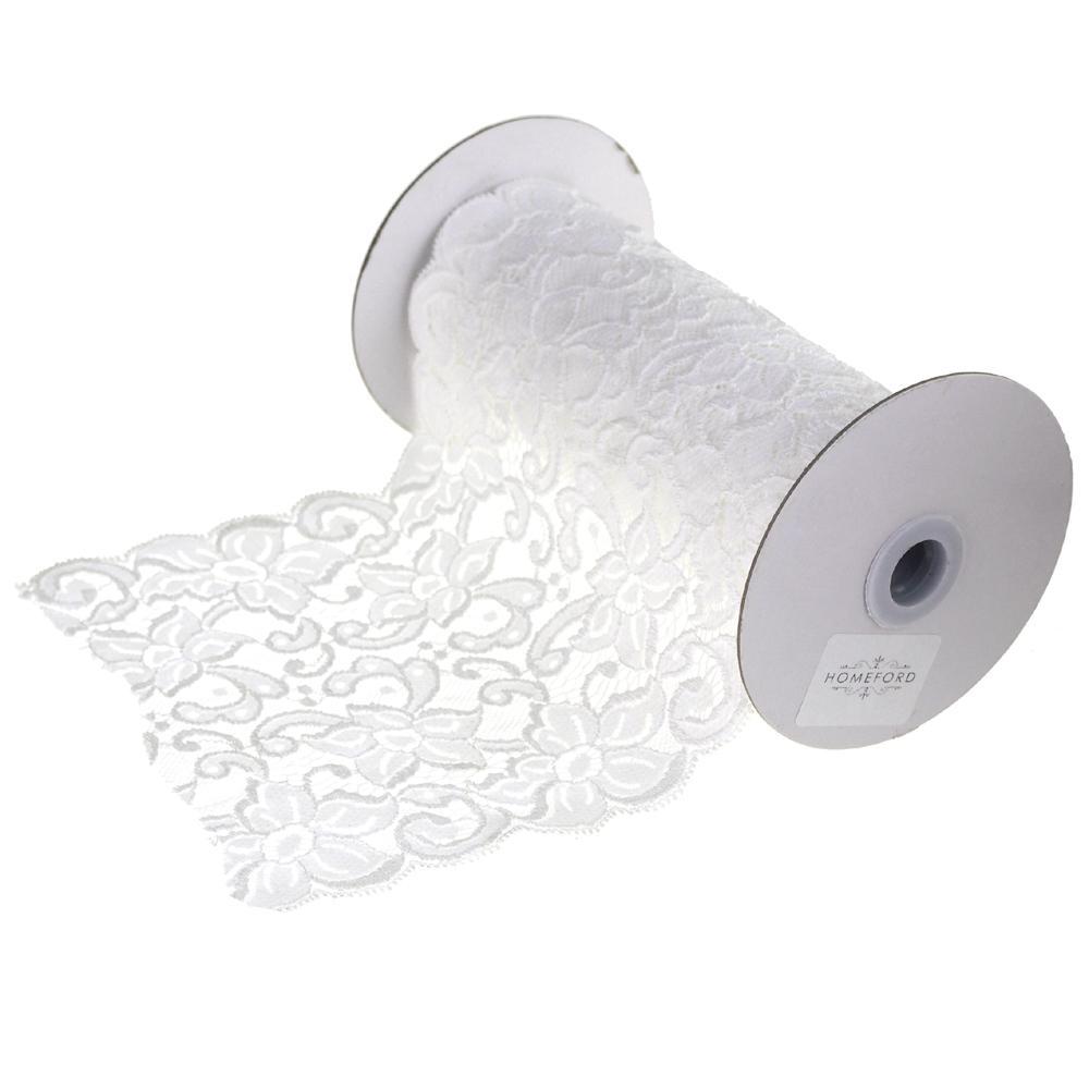 White Lace Ribbon (10 Yards) - Luv My Flowers Wholesale