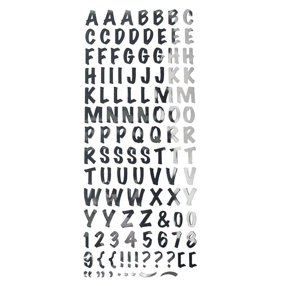 Big Font Alphabet Letter Stickers, Caps, 3-inch, 82-Count, Metallic Gold