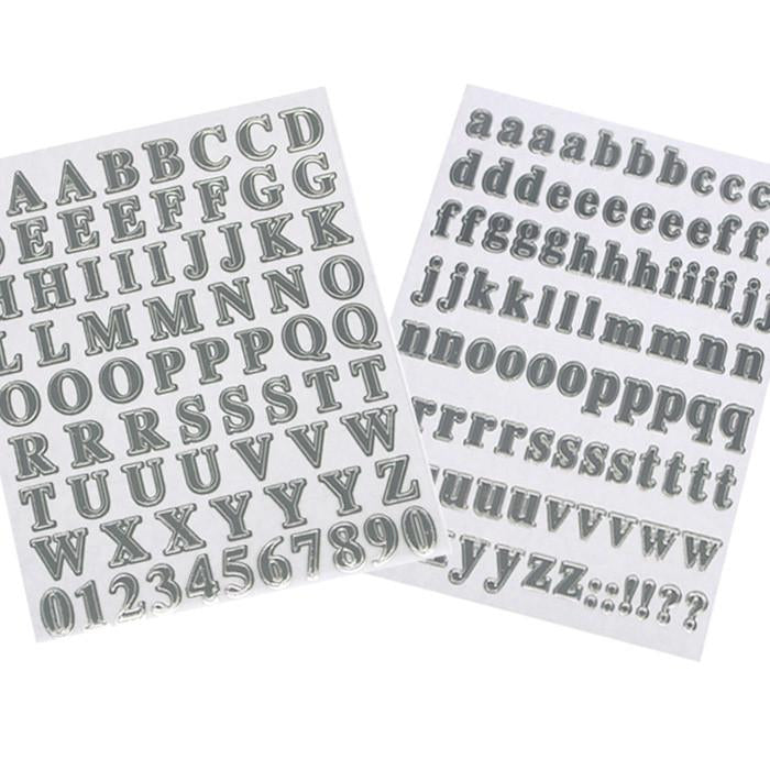 Border Alphabet Letter Clear Stickers, 1/2-Inch, 85-Count