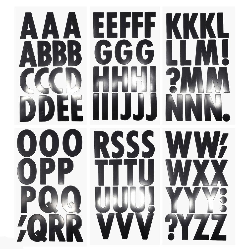 Border Alphabet Letter Clear Stickers, 1/2-inch, 85-count 
