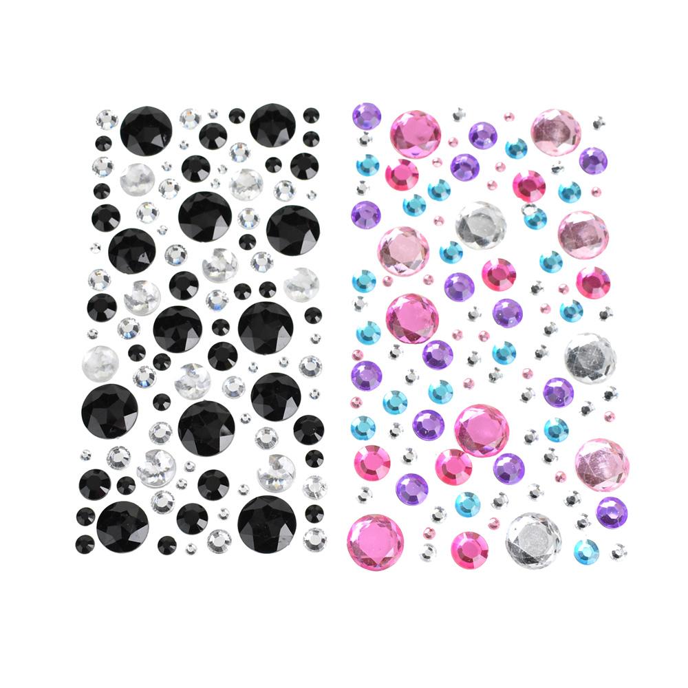 Round Bubble Gems 3D Rhinestone Stickers, 100-Piece – Homeford