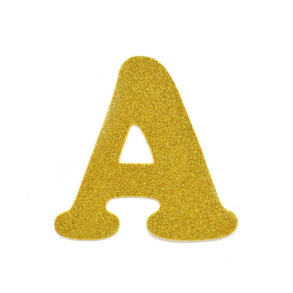 Large Glitter Alphabet Letter Number EVA Foam Stickers Self