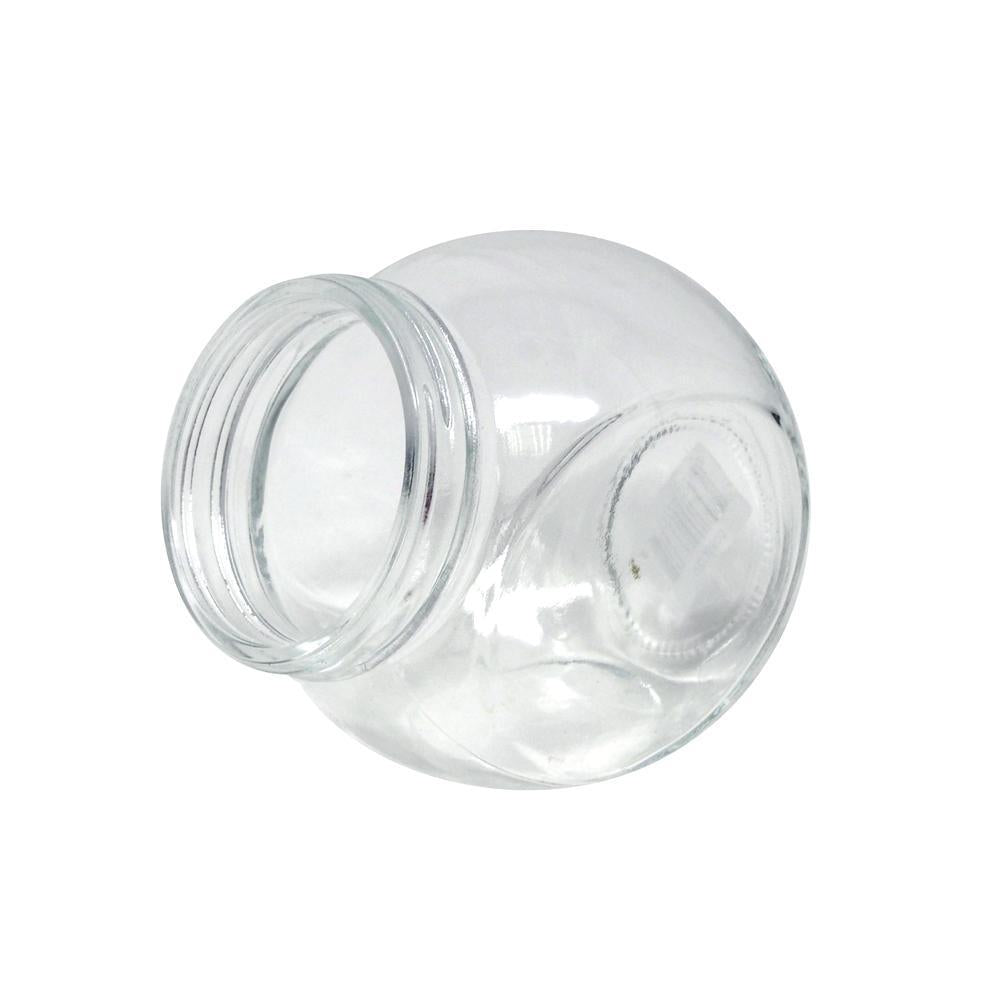 Homeford Clear Glass Tilted Cookie Jar, Small, 5-Inch