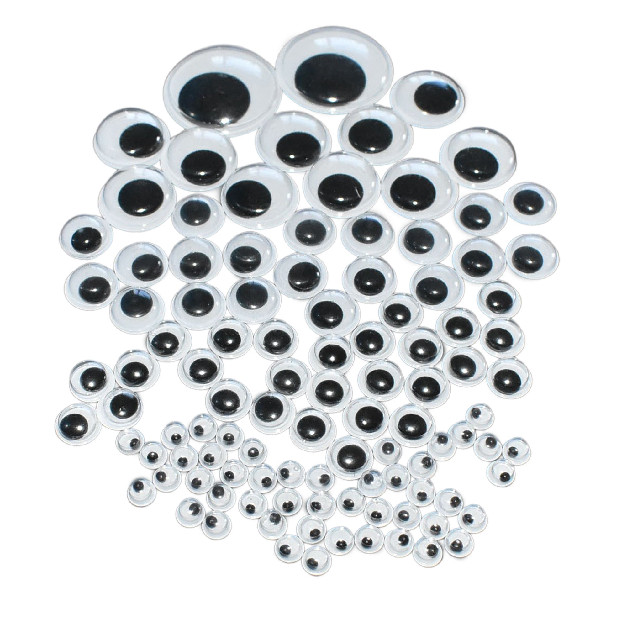Homeford Large Self Adhesive Googly Eyes, White, 6-Inch, 2-Count