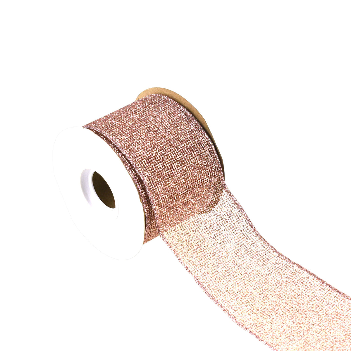 Metallic Micro Mesh Wired Ribbon, 2-1/2-Inch, 10-Yard - Rose Gold ...