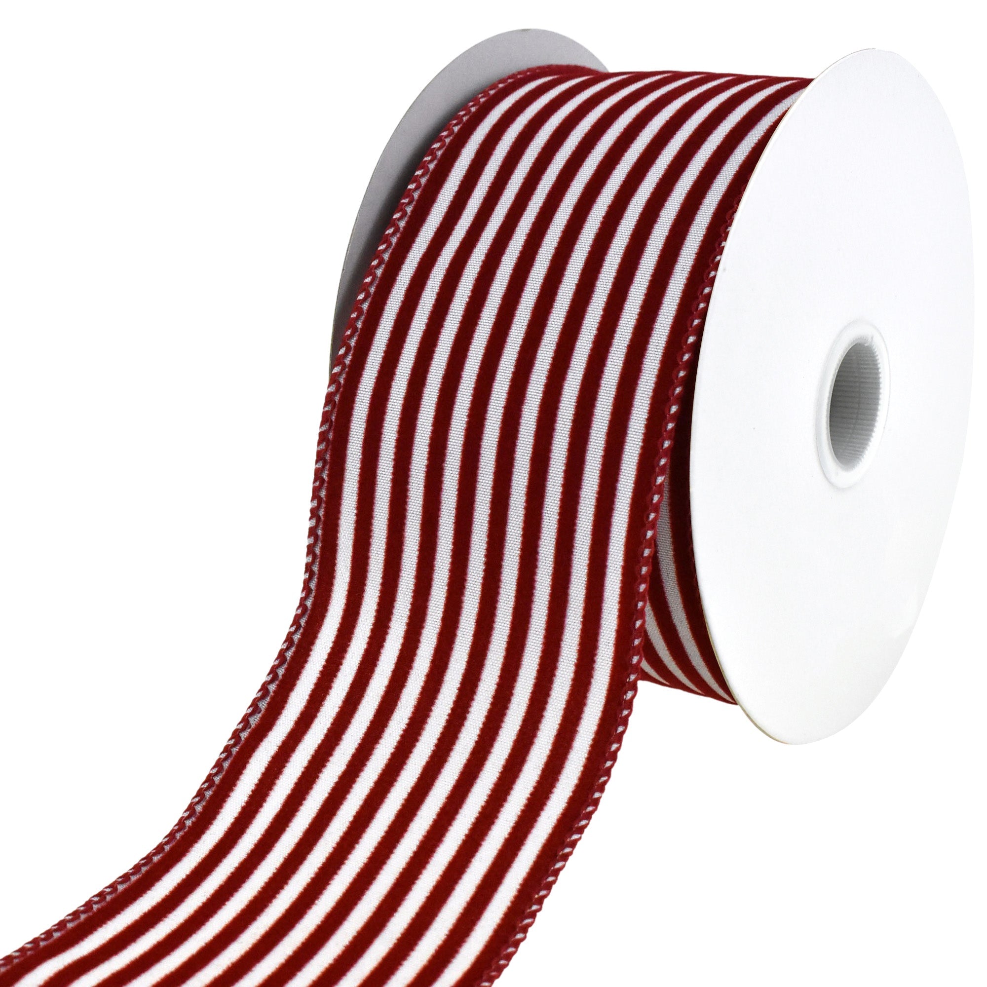 Thick Christmas Stripes Wired Ribbon, 2-1/2-Inch, 10-Yard